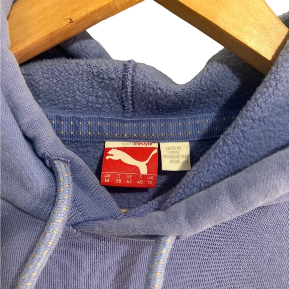 Light Blue Periwinkle PUMA Women’s Medium High End Thick Hoodie - Picture 2 of 8